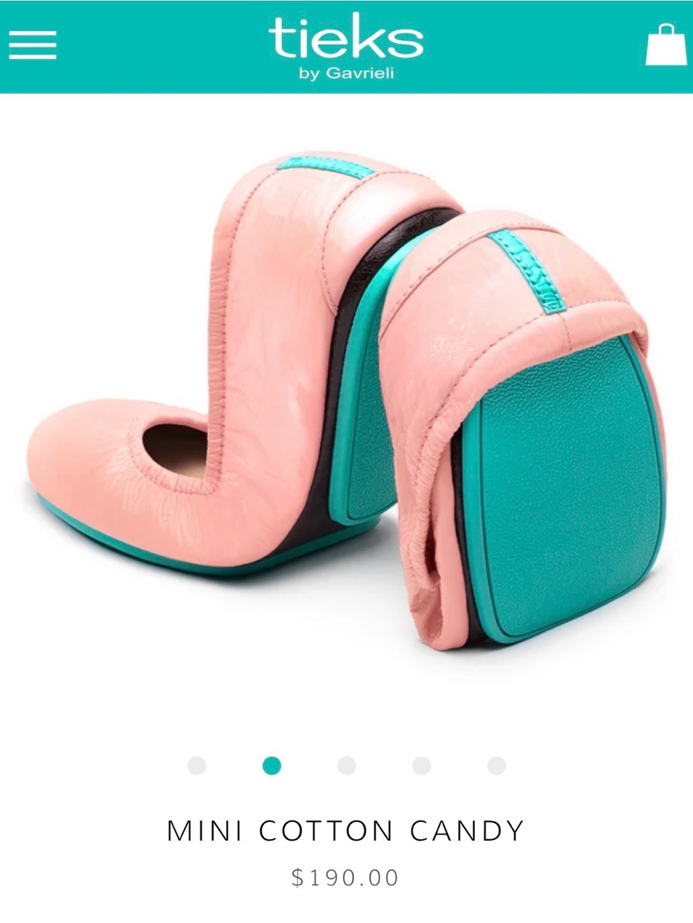Tieks Mini Cotton Candy Ballet Flats - Cotton Candy Pink Patent